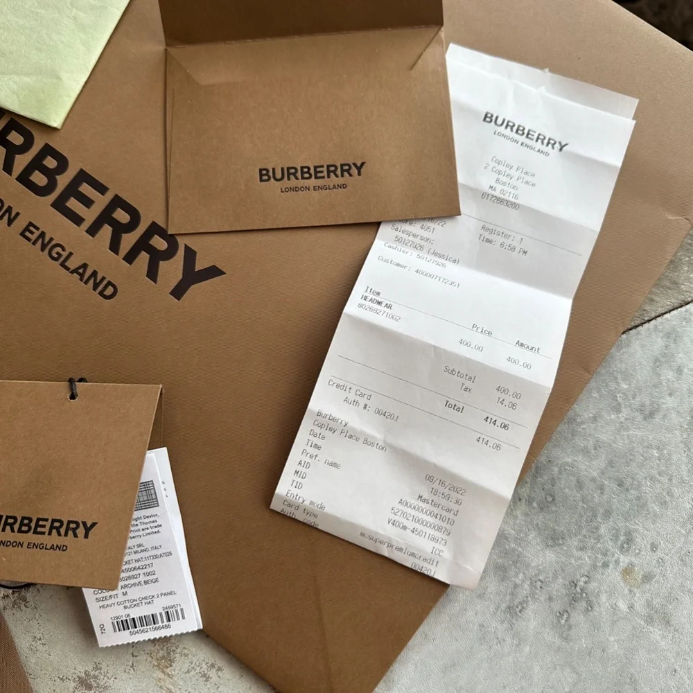 Burberry Cotton Bucket Hat - Picture 6 of 6